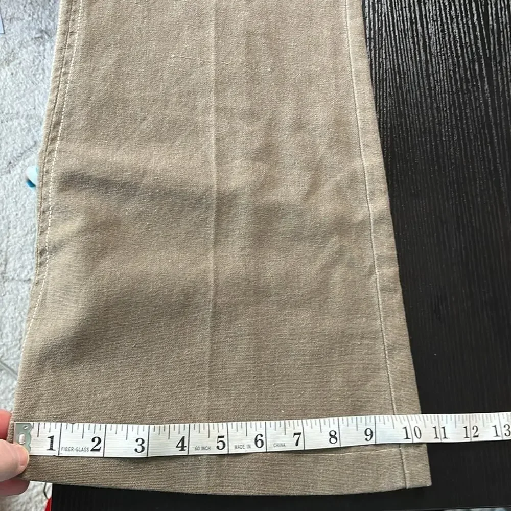 Vintage Y2K linen blend low waisted boot cut trousers